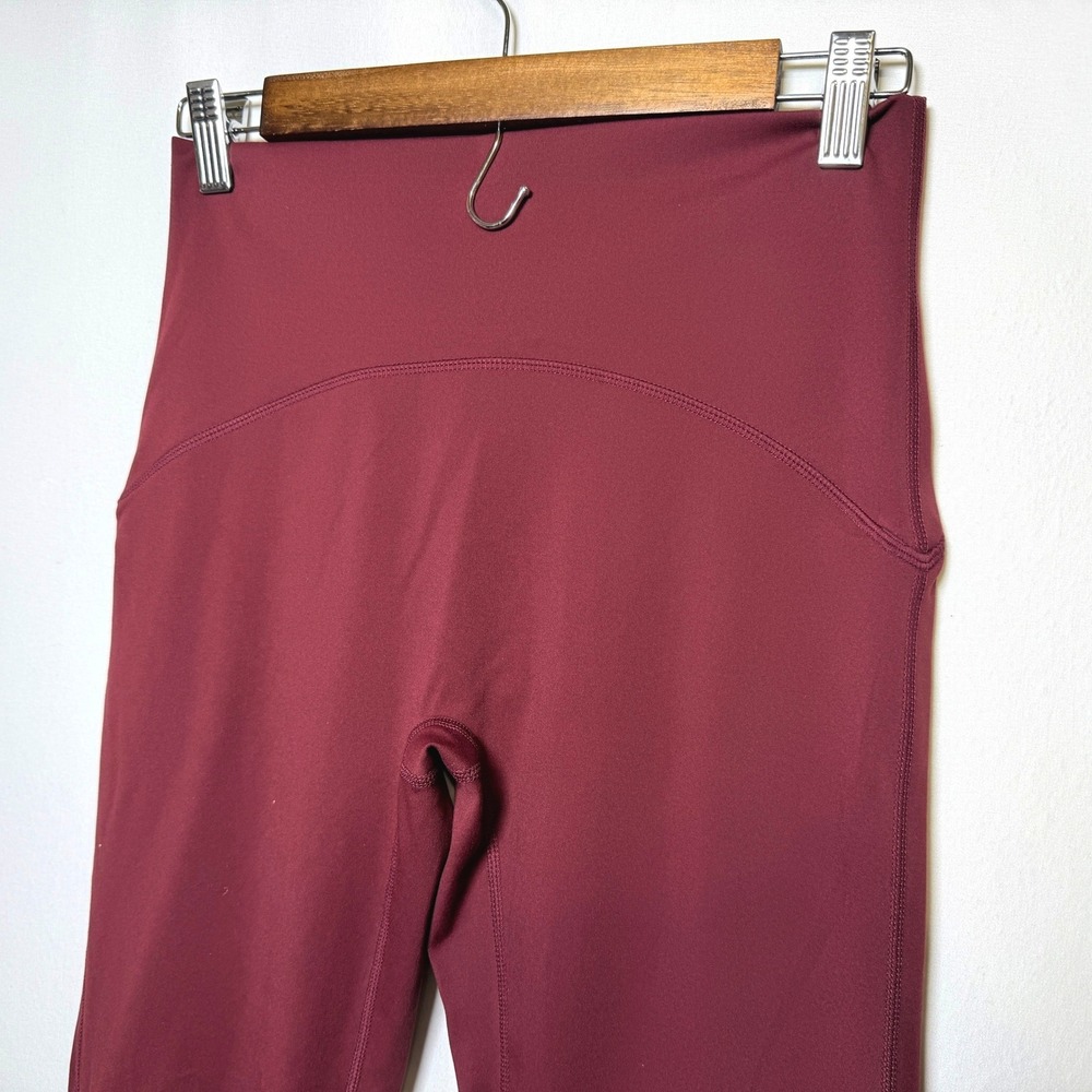 Salt Project Womens Brushed High Rise Flare Leggings Burgundy 1P24A5A Size L